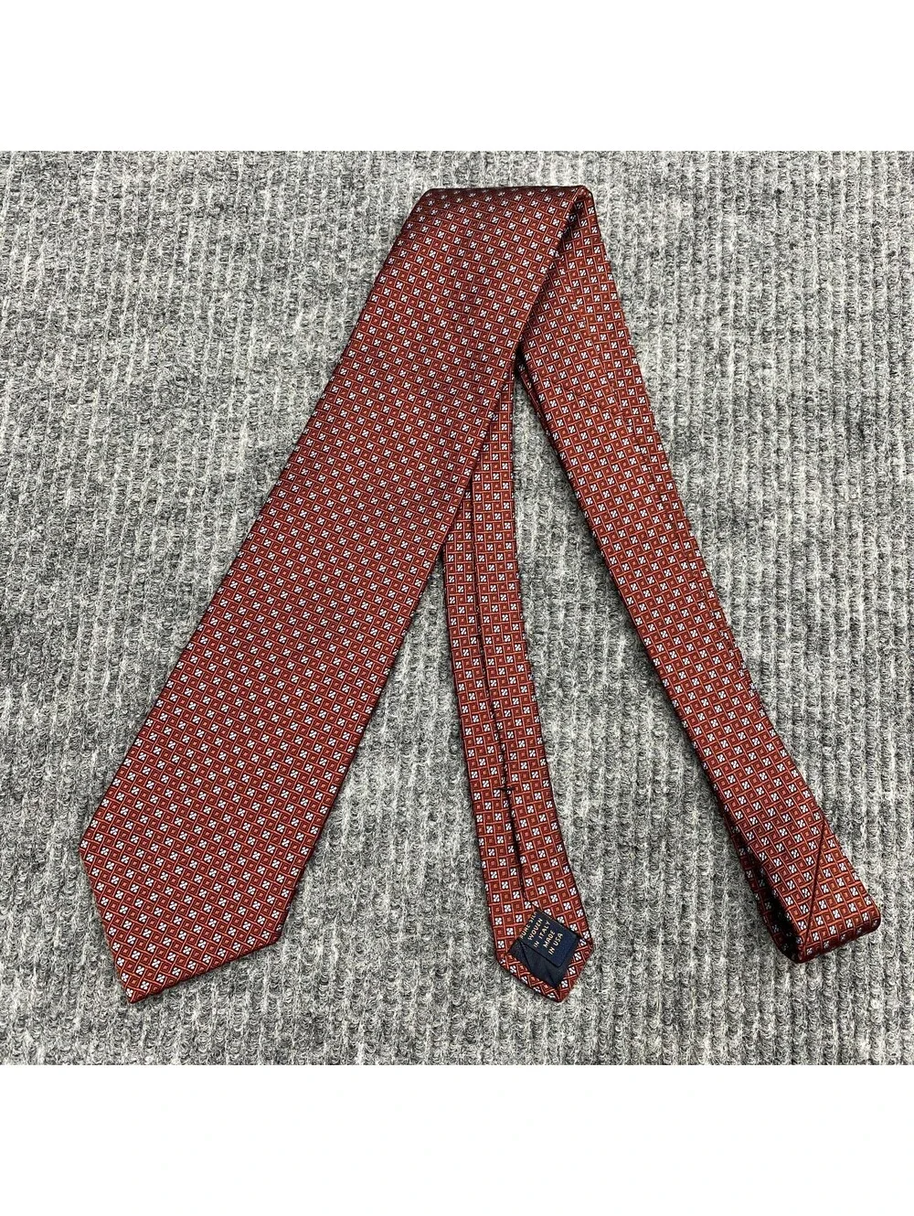 Brooks Brothers Makers Mens Necktie Floral Geometric AOP Pure Silk Tie Italy USA